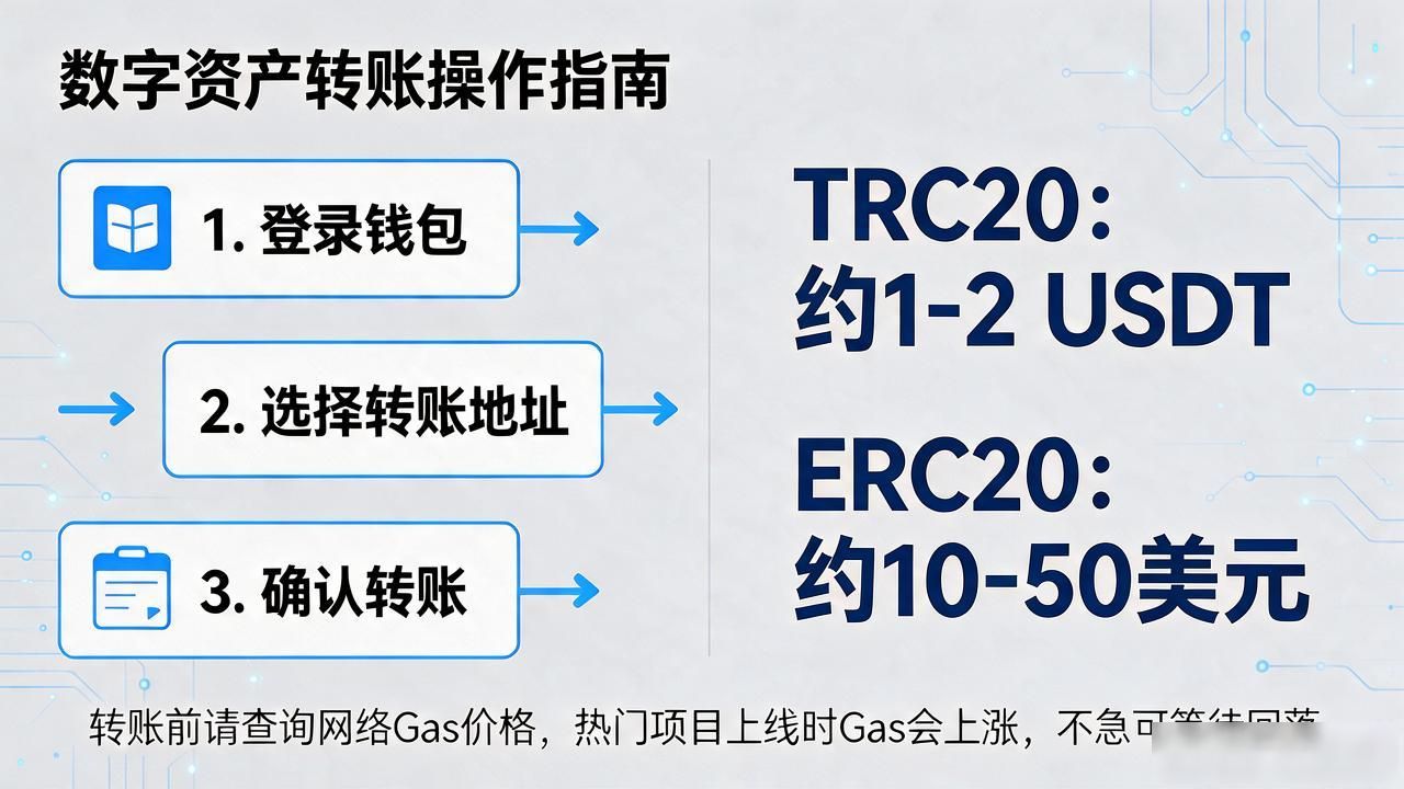 USDT转币链选择与手续费对比_转数字货币账户_TRC20与ERC20地址格式核对方法