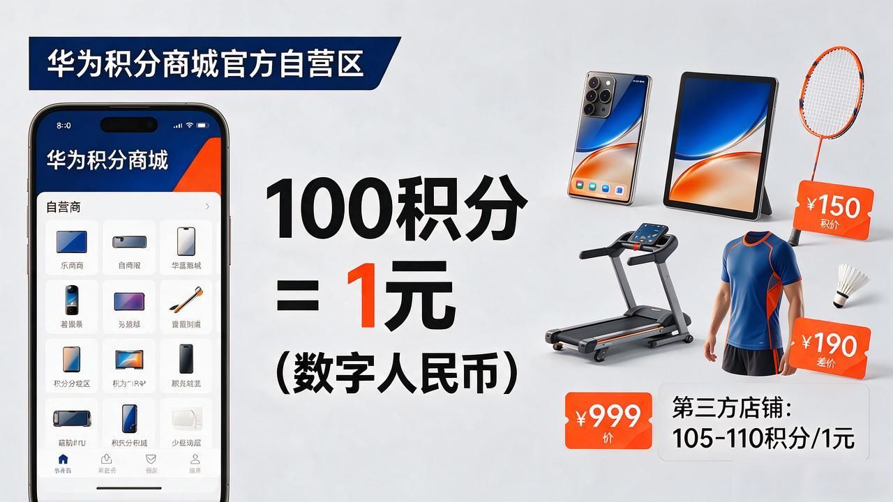 华为积分兑换数字人民币_华为数字货币积分商城_积分商城汇率攻略