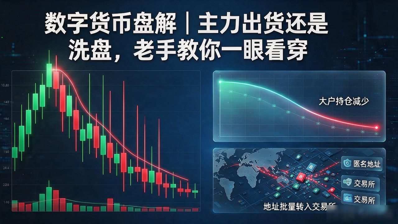 识别洗盘特征_分析出货信号_数字货币盘解