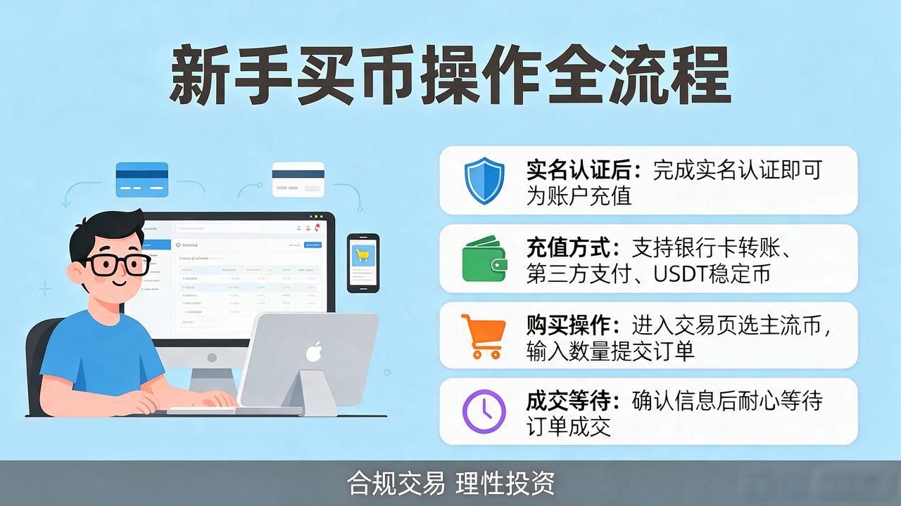 购买数字货币的流程_国内用户数字货币入门流程 合规数字货币交易所选择方法 数字货币交易注意事项