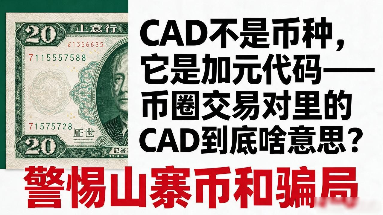 cad数字货币名称_CAD是数字货币还是加拿大元_如何区分CAD法币与山寨代币