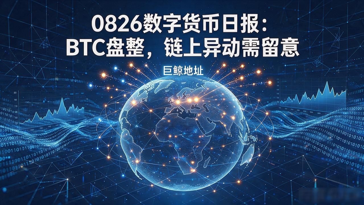 0826数字货币日报 BTC盘整蓄势 链上巨鲸大额转账异动_0826数字货币日报